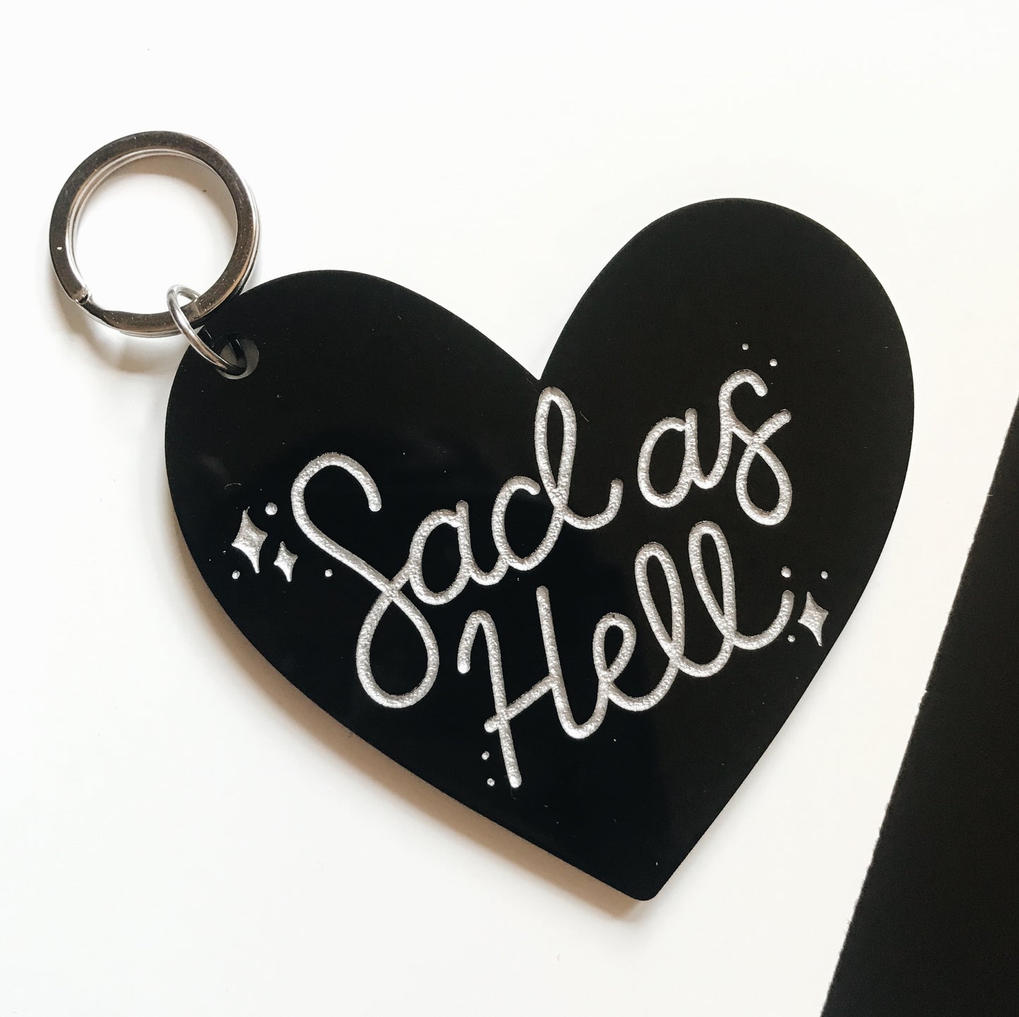 sad as hell keychain
