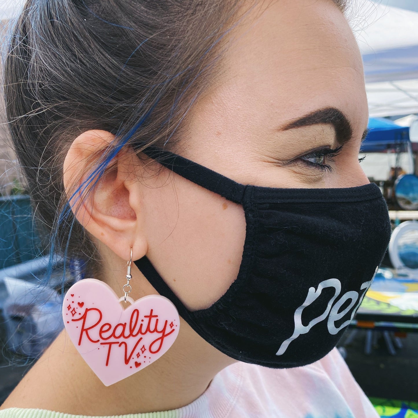 reality tv heart earrings
