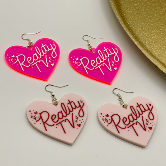 reality tv heart earrings